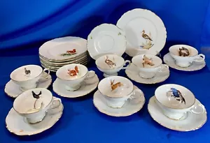 H and C HEINRICH HAND PAINTED GAME SET FOR 8 - VARIOUS ANIMALS Studio Art - Picture 1 of 12