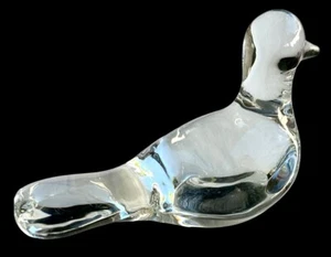 Baccarat of France Crystal Bird Paperweight  Hand Blown Glass  Pre Owned - Picture 1 of 5