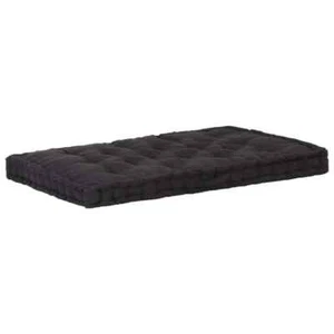 NNEVL Pallet Floor Cushion Cotton 120x80x10 cm Black - Picture 1 of 7