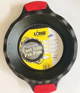 Sartén para pastel de hierro fundido Lodge con empuñaduras de silicona sazonada hornear cocinar camping - Imagen 1 de 10