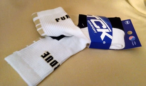 PURDUE UNIVERSITY SOCKS NEW BOILERMAKERS TCK COMFORT SIZE MEDIUM TWIN CITY USA Cover