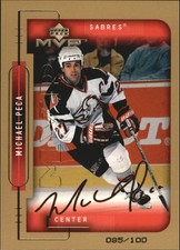 1999-00 (SABRES) Upper Deck MVP Gold Script #23 Michael Peca /100