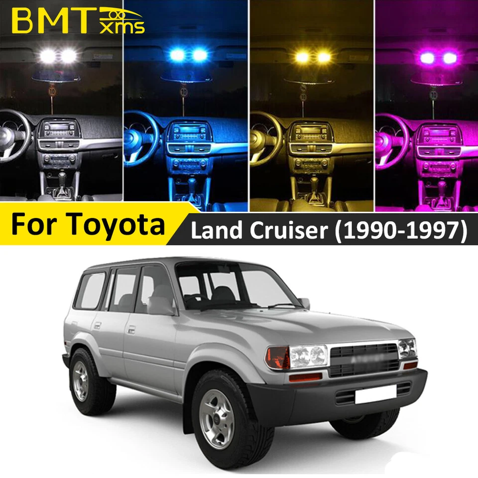 15 x Interior LED Lights Package Bulbs for Toyota Land Cruiser 1990-1997 +TOOL — 第 1/4 张图片