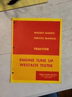 Massey Harris Tractor Engine Tune Up Westach Tester Service Manual.  Reprint  - Image 1 of 4