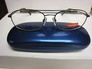 WRANGLER EYEGLASS FRAMES Style W141 in GUNMETAL 57-16-145 With ASTORIA Case - Picture 1 of 4