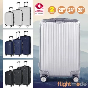 Flightmode Luggage Suitcase Trolley 20" 24" 28" Aluminium Hard Suitcase TSA Lock - Picture 1 of 51