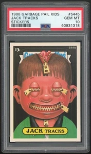 1988 Topps Garbage Pail Kids 14th Series #544b Jack Tracks PSA 10 GEM MINT Os14 - Picture 1 of 2