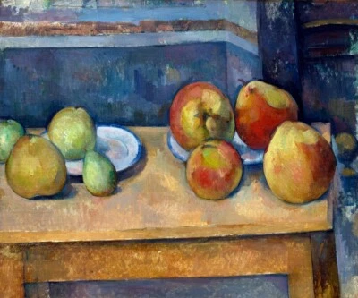 STILL LIFE WITH APPLES AND PEARS FRUITS 1891 PAINTING BY PAUL CEZANNE REPRO - Image 1 of 3