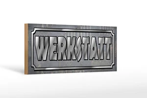 Holzschild Hinweis 27x10 cm Werkstatt Geschenk Holz Deko Schild wooden sign - Bild 1 von 5