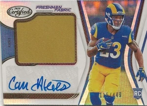 Camiseta deportiva Panini 2020 #225 Cam Akers auto radiocontrol novato #'D 115/449 certificada - Imagen 1 de 1