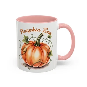 Pumpkin Time Coffee Mug, Fall Decor Coffee Cup, Autumn Mug Gift, Seasonal Mug - Picture 1 of 34