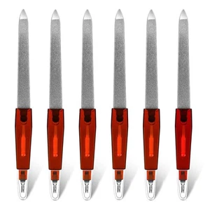 6 Pcs Metal Nail Files Double Head Nail Files for Natural Nails Stainless Ste... - Picture 1 of 8