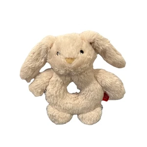 Unisex Playtex Baby Beige Plush Bunny Rabbit Lovey Rattle, Infant Soft Toy New - Picture 1 of 4
