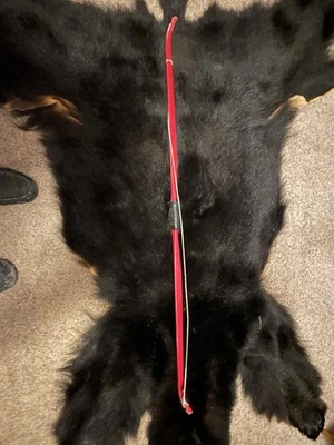 Arco curvo vintage de fibra de vidro urso raposa vermelha 20 lb 48 pol. arco juvenil - Imagem 1 de 4