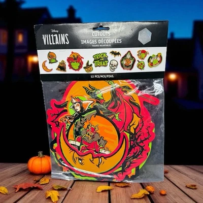Disney злодеи вырезы Хэллоуин украшения новый в упаковке лот из 12 - Изображение 1 из 4