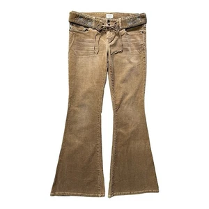 Pantalones de pana acampanados con cinturón Abercrombie & Fitch vintage Y2K talla 8 - Imagen 1 de 12