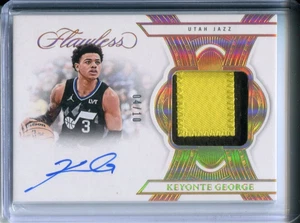 2024-25 FLAWLESS KEYTONTE GEORGE GAME USED PATCH GOLD AUTO 04/10 - Picture 1 of 2