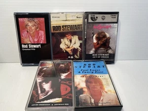 Rod Stewart Music Cassette Tapes Bulk Lot X5 - Picture 1 of 24