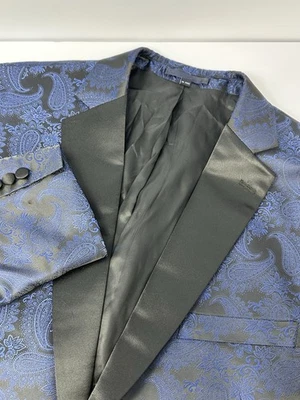 Chaqueta Blazer Jos A Bank Para Hombres 48R Cachemira Cena Azul Calce Ajustado Fumar M1 Foto 1 de 4