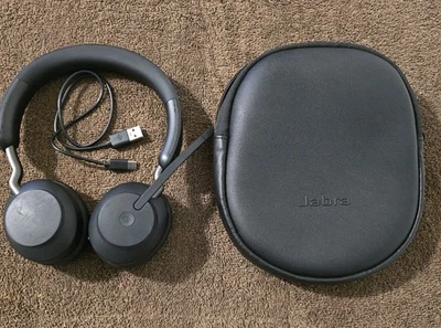 Jabra Evolve2 65 Wireless Bluetooth Headset USB-C Black Over Ear with Mic - Image 1 of 3