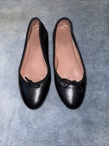 Bloomingdales Shoes Womens 39 Dress Slip On Flats Black Comfort Low Top Leather - Bild 1 von 8