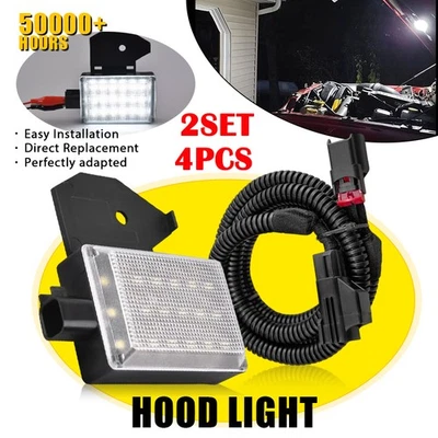 2 CONJUNTOS luces de cortesía para capó debajo del capó con arnés de cableado para Dodge RAM 1500 2500 3500 Foto 1 de 4