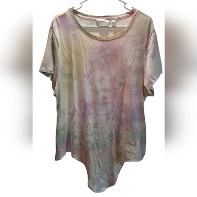 Camisa Earth Yoga Mujer XXL Pastel Tie-Dye Manga Corta Atletismo Ropa Activa Foto 1 de 4