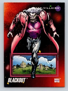 1992 Marvel Universe Series 3 #140 Blackout Super Villains Trading Card MCU - Picture 1 of 2