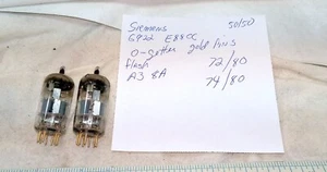 2 tubi Siemens 1968 6922 E88CC spille oro testati TV-7/U stessa data codici - Foto 1 di 11