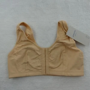 Amoena Bra Womens Small C/D Beige Wireless Front Closure Post Surgical 2128 - Picture 1 of 14