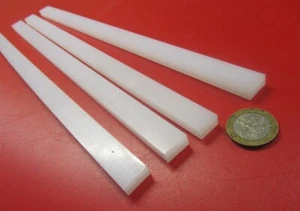 UHMW Barra Bianca, Spessore 1/4" x 1/2" Larghezza x 12" Lunghezza, 4 Pezzi, 4 Piedi - Foto 1 di 12