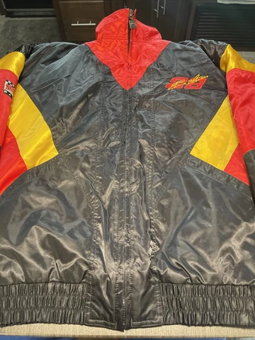 Ernie Irvan #28 Nutmeg NASCAR Nylon Jacket Throwback Racing Large (NJ-517) Cover