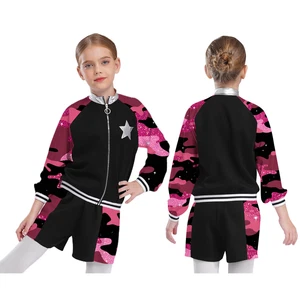 Kids Girls Blouse Windbreaker Sweatshirt Camouflage Coat Spring Jacket Active - Picture 1 of 56