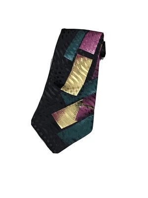 Corbata de cuello Fratelli para hombre 100 % seda hecha a mano en Italia 58"x4" Foto 1 de 4