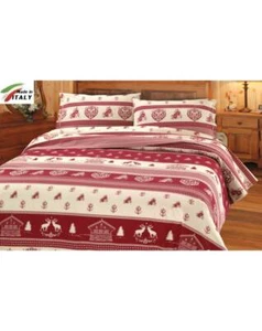 Parure Sacco Copripiumino Matrimoniale Made in Italy Percalle di Cotone TIROLO - Foto 1 di 1