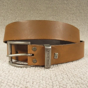 Cinturón de cuero Camel Active talla 40 grande marrón liso grueso vintage - Imagen 1 de 14