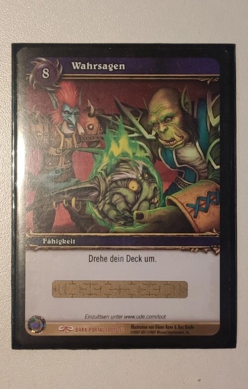 WOW TCG Wahrsagen Loot Code Unscratched Dark Portal 3/3 - Bild 1 von 1