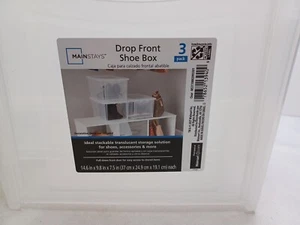 Caja de almacenamiento de zapatos 6 delanteros transparentes apilables por Mainstays - Imagen 1 de 4
