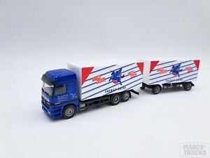 Herpa MB Actros MP1 2553 Drinks trailer „Flying Horse Kocher 85399 Goldach“ /H16