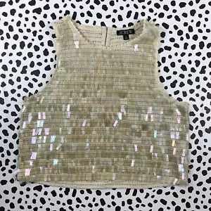 J.Crew Damen Tanktop Häkel Pailletten MEDIUM CA836 - Bild 1 von 7