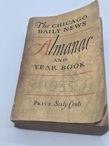 The Chicago Daily News Almanac & Year-Book For 1935 Antique- 36 - Imagen 1 de 3