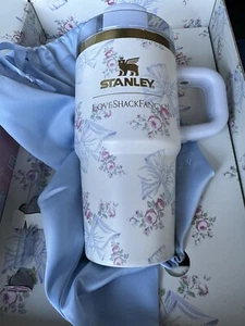 STANLEY x Love Shack Fancy Tumbler 20oz Rosa Beaux Blue Holiday New In Hand - Picture 1 of 6