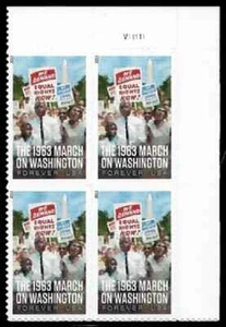 US 1963 March On Washington Forever Stamp Plate Block of 4 Scott #4804 - Picture 1 of 1