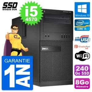 PC Tour Dell OptiPlex XE2 Intel Core i5-4570 RAM 8Go SSD 240Go Windows 10 Wifi - Imagen 1 de 8
