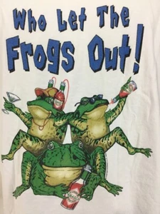 Tabasco Who Let The Frogs Out Spoof Kurzarm Grafik T-Shirt Erwachsene XL - Bild 1 von 6