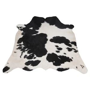 Exotic Rug Black and White Real Cowhide rug Small Cow Hide Rugs - Zdjęcie 1 z 9