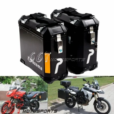 Motorcycle Luggage Side Case Sadlebag For BMW R1250 R1200 F800 F650 GS Honda - Image 1 of 4