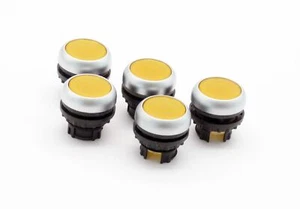 5x Moeller M22-DL-Y M22DLY 216929 Leuchtdrucktaste flach gelb -unused- - Bild 1 von 6