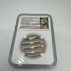 💯1964-2014 Kennedy 50 Mint Cancelled NGC Certified Brilliant BUKennedy Label💯 - Picture 1 of 2
