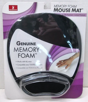 HandStands Memory Foam Mouse Mat Premium Genuine Memory Foam Hand Rest in Black - Image 1 of 2